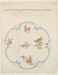 Design for a Painted Porcelain Tray