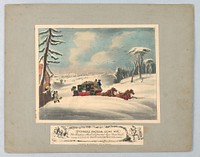 Optical TOy: "The London Mail Obstructed by a Snowdrift" (Spooner's Protean Views, no. 16)