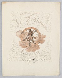 Title Page Design for Le Zodiaque Travesti (Farcical Zodiac), Jean Charles Develly