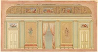 Design for an entrance wall to a music or dance hall