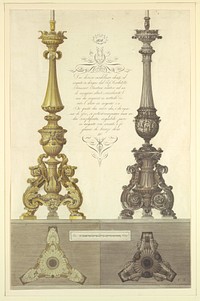 Two Designs for Candelabra, Francesco Santini