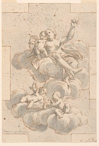Design for a Ceiling Painting, Venus, Cupid, and Putti, Marc Antonio Franceschini