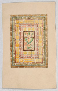 Design for stained glass, Alice Cordelia Morse