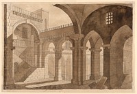 Stage Design, Prison in Gothic Building