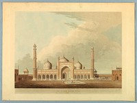 The Jummah Musjed, Delhi, from "Oriental Scenery: Twenty Four Views in Hindoostan", Thomas Daniell