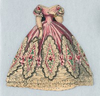 Paper Doll Costume in Pink and White Lace