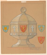 Design for the Elevation of a Metal Baptismal Bowl,  George E. Germer
