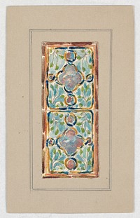 Design for stained glass, Alice Cordelia Morse