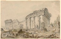 Temple of Minerva, Athens, Greece, Hubert Robert