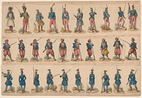 Studies of French Soldiers, Jean Victor Adam