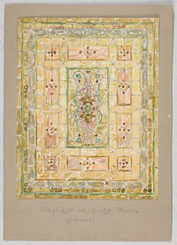 Design for stained glass, Alice Cordelia Morse