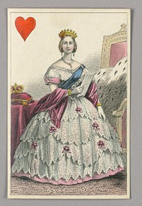 Victoria, Queen of Hearts from Set of "Jeu Imperial–Second Empire–Napoleon III" Playing Cards