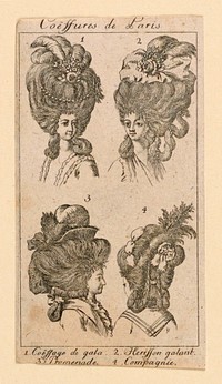 Ladies' Fashion: Hairdressing and Hats, Johann August Rossmassler