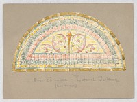 Design for Stained Glass Window: Over Main Entrance - Lateral Building, Carnegie Hall, New York, NY, Alice Cordelia Morse