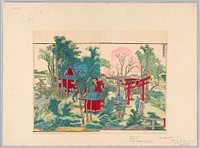 View of a Shrine, Katsushika Hokusai
