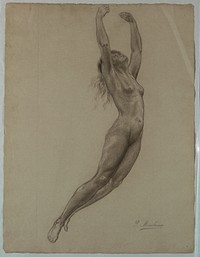 Nude woman leaping, Pietro Montana