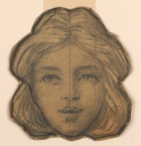 Head of a Woman (Project for Stained Glass), Francis Augustus Lathrop