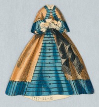 Paper Doll Costume in Blue and Gold