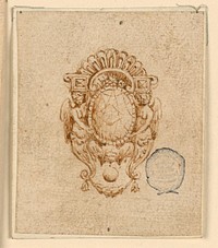 Design for Brooch with Winged Half Figures