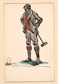 Croquet Player, Charles Dana Gibson