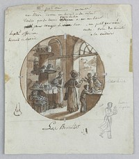 Design for a Painted Porcelain Plate, Les Biscuits (Cookies) for the Service des Objets de Dessert (Dessert Service), Jean Charles Develly