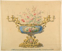 Design for a Jardiniere and Candelabrum