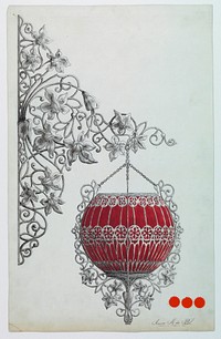 Design for a Wrought Iron Light Fixture, Anna M De Pool