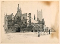 Exterior of Westminster Hall, Ernest Clifford Peixotto