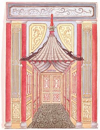 Design for a Passageway with Canopy, for Royal Pavilion, Brighton, Frederick Crace