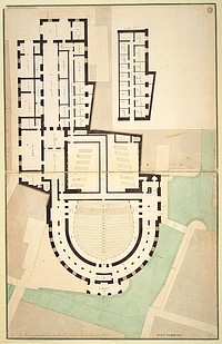 Competition Design for La Fenice, Venice: Ground Plan