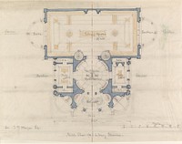 Plan, Sketch for Library Museum for J. Pierpont Morgan, Esq., New York