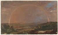 Rainbow over a Hilly Landscape, Frederic Edwin Church