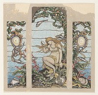 Study for "The Mermaid Window," A.H. Barney Residence, New York, NY, Elihu Vedder