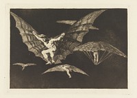 Modo de Volar (A Way of Flying), plate 13 in Disparates (Proverbs), by Francisco de Goya