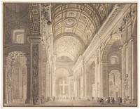 Interior of St. Peter's Illuminated, Francesco Panini