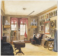 Artist's Studio in Berlin, Karl Wilhelm Streckfuss