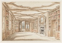 A Library in Gothic Style, Charles James Richardson