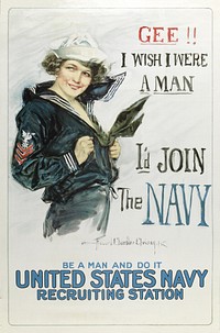 Gee I wish I were a Man, I'd Join the Navy, Howard Chandler Christy
