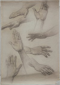 Studies of Hands, Edwin Howland Blashfield