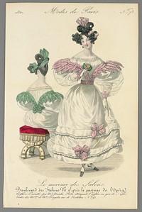 Fashion Plate from Le Mercure des Salons, Modes de Paris