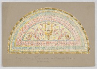 Design for Stained Glass Window: Over Main Entrance - Music Hall, Carnegie Hall, New York, NY, Alice Cordelia Morse