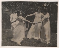 Susan Hannah Macdowell, Unidentified Girl, Elizabeth Macdowell, and Possibly Mary Macdowell at the Macdowell House, Thomas Eakins