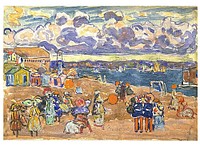 Beach at Saint-Malo, Maurice Prendergast