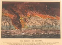 Lithograph, "The Burning of Chicago", Smithsonian National Museum of African Art