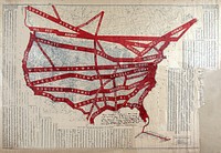 Airway route map of U.S.