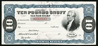 10 pounds Snuff taxpaid revenue stamp proof single