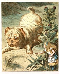 Illustration from The Nursery "Alice", "Alice's Adventures in Wonderland" (1890) illustrated by John Tenniel.