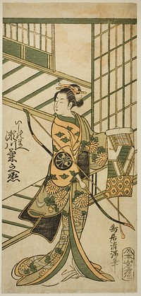 The Actor Segawa Kikunojo II as Ishi no Mae in the play "Hoshi Aikotoba Higashiyama no Sakae," performed at the Ichimura Theater in the ninth month, 1763 by Torii Kiyomitsu I