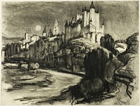 The Alcazar, Segovia by Joseph Pennell