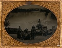 Untitled (Portrait of a Man and two Women in Front of Niagara Falls)